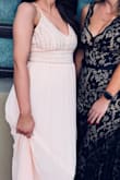 I loooooved this dress and would totally order a different color for another event. It was very comfortable, though it ran a bit small and I had to size up or I'd be showing a bit too much up top. It was very long so plan on tall heels, or give yourself time to have it altered. My favorite part was the beading at the top and the straps in the back! I wore it for a charity event, but this color would be more suited for a prom. - Shobee G.