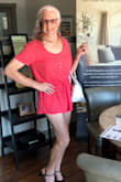 Too cute, especially to show off the legs. However, it's not the easiest Romper to get in and out of for Mother Nature. And, if you hate ironing, this Rayon Romper wrinkles in the blink of an eye. I guess a girl can't have everything all the time! Why not? Hmm? Who irons for the model in that cute Kudos Coral Pink Romper? - Bobby R.