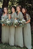 Really liked the dress for my sisters wedding as the bridesmaids dresses! Everyone liked the dress and it fit all body styles well. The wrap part was a struggle to figure out but we got it. We loved the green color of the dress! - Kristina B.