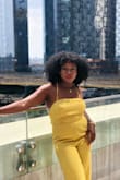 Such a beautiful jumpsuit. Very light weight and easy to slip on and head out. - Miatta J.
