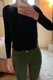 I really loved the back of this shirt, but that front seemed to hit my stomach at an awkward point. It was too long to be cropped, and a little too short to be a normal top. I tried it with multiple bottoms and just didn't find anything it went well with. I am normally a small or medium in tops and I ordered a medium. I wonder if a different size would have fit better? - Samantha O.