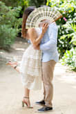 I did make the mistake in breaking them in for an engagement shoot, but they do run a little big in the heel strap. Also, it could use some cushion on the inside of the toe strap. Other than that, they are super cute to wear with almost anything. Jeans, dresses, shorts etc.. Just buy a half size smaller at least if you're a size 7. - Christina G.