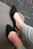 I wasn't sure what to expect with my very first purchase from Lulus. Admittedly, I am in my mid-30s, have been working professionally for more than a dozen years, have a mom body, and deal with swollen feet/ankles as a result of a desk job for all these years. I'm not exactly the demographic Lulus is trying to capture in its clothing lines. And, truthfully, I likely will never buy their clothes.

But I WILL continue to buy their shoes.

These arrived yesterday and I was immediately desiring to wear them today. While they were slightly tight around the roof of my foot when I first stepped into them, they quickly softened (within 30 minutes?) and offered light cushioning in the footbed, which was a nice departure from what I expect to be a flat-footed shoe. Nice surprise! The ankle strap is elasticized and, frankly, exceptionally comfortable. I can't seem to tolerate heels anymore, so finding comfortable flats that are viable for the office and comfort without looking like I'm dining at the 4pm early bird retiree special was...critical.  These are a win! - Sarah M.