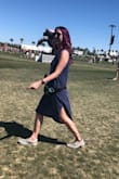 This dress hangs so well on every body type. What's great about it is that the material is thin and feels almost silky, so it's great for a hot day. I wore it to Coachella and it was a dream (it was almost 100 degrees in the desert). I was probably the most covered up, but I think I may have been the most comfortable. I was able to dress it down with vans so I could walk all day and dance in it. Also paired it with a fanny pack and it looked OK! It's definitely a staple in my closet now. Also, I usually wear a Medium and a Small fit perfectly. - Jennifer C.