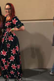 I loved everything about this dress and it was super comfy but also offered a little bit of stretch. The only complaint I had was it was really long but I still managed to wear flats with this seeing it had a slit. I love the material and how well made the dress was. This is very good quality and will be buying more soon! - Moriah H.