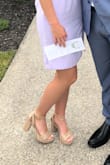 I would rate these shoes a 10 if I could. Very comfy. I didn't even try them on before the day of my friends wedding. They had not been broken in whatsoever but still fit very well and comfortably during a very long, very active wedding day. A little tight at first because of the material but overall not bad at all. - Reanna E.