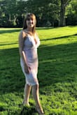 I originally ordered a small and a medium, returned the medium and ordered an XS to compare to the small. The XS was too tight but the small was slightly too big. I kept the small and wore it to a wedding! I had to sew in a strapless bra so the bra would not show and because the top was two inches too big, therefore with the bra it fitted better. The bottom was not flattering when standing, I had not butt and the material looked baggy! I solved this by standing a certain way in the picture, also when I sat down it was tight! Personally I will keep the dress and get it fitted to my body so I can wear it in the future. - Brittany G.