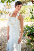 I returned the M for a S-it was perfect. I wore this for our 10 year vow renewal in Hawaii and it was perfection! So many compliments and so comfortable. The top could have been slightly more fitted but otherwise it was great. - Michelle H.