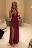 This dress was EVERYTHING. So sexy and simple. It's a little snug around the chest/rib cage, but I wouldn't size up. I do suggest wearing some pedal covers just in case :) I'm so glad I chose this dress. - Thea M.
