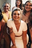 I went to Charleston, SC the first weekend of August to celebrate getting married with my bridesmaids. The weather was hot and humid, even in the evening when we went out and I wore this all white outfit. Despite the heat, the outfit was everything I wanted for my last single she-bang! It stayed in place even when I was at my sweatiest and never once did I worry about the outfit becoming see through thanks to the double layering in the top and skirt. (It's a thin double layer that does the job in regards to coverage without being bulky or heavy!) The best thing about this two-piece fit is that each piece can be worn on its own, so you have multiple options to make outfits that aren't so bridal but are still cute for a night out! I've already worn the top again with high-waisted jeans and have plans to wear it with a different colored body con skirt this weekend! 10/10 would recommend this to anyone looking for a fierce two-piece outfit for a bridal vacation or an occasion that calls for all-white. - Samantha S.
