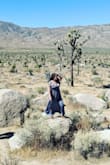 Bought this dress for my own birthday present to wear to Joshua tree. The dress is lightweight and cool. Beware, I felt like it ran large. I had to tie it as tight as it would go. I normally wear a large and have a bigger bust but I wore tape with this. - Chasity E.