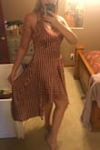 This dress is so cute! It is a little big in the bust area (I wear a 34c and got a size large based off the waist/hip guide). It still fit well enough that I kept it and got lots of compliments. - Alissa D.