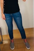 I have been wanting some grey shoes like these and the price was right at Lulus. They are very comfy and look great. Note they are a thin cheaper material on the top and have a thick back. I wasn't sure when I pulled them out of the box but once on they look so great. I am 8 1/2-9 at Lulus and I ordered the 8 1/2. I could have sized down even more to an 8 probably because the 8 1/2 has a bit of room even with no show cotton socks. - Kaley K.