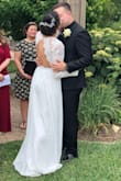 I felt so beautiful and comfortable during our wedding. The dress is sooo affordable and the quality is absolutely amazing. Customer service is also awesome for helping me exchange my size since I got a medium at first and it ended up being too big. 10/10 - Paigelyn C.