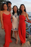 Beautiful dress that you can dress up or dress down for summertime. Material is almost linen like and well lined. Prone to wrinkling so plan appropriately. - Christine L.
