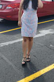 I wore this dress to a party and it fits so nice in my body. The zip sometimes gets stuck though that I have hard time to zip it up. Other than that the dress is perfect! - Nisha B.