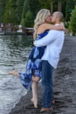 The dress does run a bit large, but it's meant to flow and have the loose look. The bust line was pretty plunging and revealing - I pinned it for a bit more modest look for my engagement photos.
Would absolutely recommend this dress! - Olivia J.