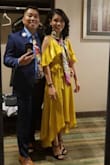 I am 4'11" and was afraid it would be too long for me, but it was the perfect length with my 1.5 inch heels. The fabric was of good quality with the right amount of weight so it dropped just right. I wore it both with and without a scarf for a summer wedding. - Kristina D.