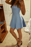 I was between a small and medium and went with the small and it fit perfect! The fabric is high quality and it is very flattering on! This was my first purchase from Lulus and I am so happy with it! - Lindsey S.