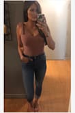 Such a flattering bodysuit, fits perfectly and is so comfortable! The material is so soft and a little thick so it's not see through. Seriously thinking of ordering this in the white as well!! - Kaitlyn S.