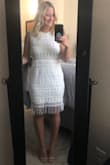Love the dress! I am very excited to wear it for my bridal shower. The dress is true to size, it hugs at all the right places. The material is great, super good quality. It is very flattering. I love the fringe at the bottom of the dress. Fantastic dress for a fantastic price! - Karli R.