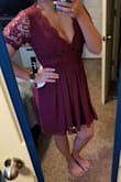 I love everything about this dress! Great color, quality, and fit! Great service and fast shipping. I've already received compliments on this dress and it makes me feel gorgeous. I'm in between sizing so I was nervous ordering online but I was not disappointed. I can't wait to wear it for my December graduation. - Nikkita V.