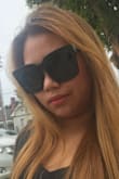 It's plastic but durable. If you like oversized glasses, this will be perfect for you. I love it for the fact that it's big and it hides my eyebrows. My go to glasses when I'm not wearing makeup. - Kareen T.
