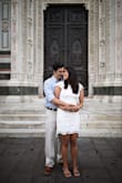 I ordered this dress for my engagement shoot and absolutely loved it. It fit true to size and wasn't too tight or too short. Would definitely recommend! The back is such a fun detail - Jaclyn H.
