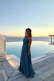 This dress is beautiful and perfect for many occasions. I wore it as a guest to a wedding in Greece and got many compliments. It fit perfectly in the chest, just needed to adjust the straps. The dress was very long and I needed to get it hemmed. But once it was hemmed, it was a great length and looked fabulous! Highly recommend! - Casey N.
