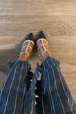 I love how these shoes look on. I wear them for work, where I am mostly sitting down. I would not recommend for an event where you are mostly standing up. - Thalia M.