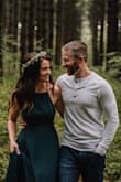 This dress was perfect for my engagement shoot in the woods. I took it to the alterations shop and added sewn in cups and couldn't be happier with how the pictures turned out. - Maechelle S.