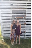 I wore this dress to my sister's wedding and received a TON of compliments. I ordered an XS and the dress fit great! The material didn't cling and I didn't feel like I was stuck in the dress.
The only issue I had was that the straps fell down a few times (I'm not very "busty"). Overall loved the dress and will definitely wear again. - Kristine C.