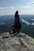 This dress was exactly what I was looking for. After getting engaged, the hassle of finding a white wedding dress became difficult the more I realized that white just isn't my thing. We had our ceremony at a mountain top in August, the dress was the perfect material for the breeze and temperature. I couldn't be happier! - Jocelyn L.