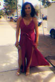 I wore this for a wedding, and I got so many compliments!!!!
It looks like a dress and it's absolutely beautiful; but yes it's pretty long and it's a little tight on my waist. It was delivered faster than I thought!!! - Gabriela M.