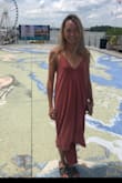 Comfy, casual. Wore a thin, wired bra underneath and was unnoticeable. I would recommend this dress. The color is beautiful. - Marcy M.
