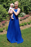 This dress fit me perfectly... I measure to a true size 8 and this was snug where needed and flowed beautifully! Only complaint I would have, is even being a bit taller and wearing a wedge, it was still a little longer than I would have hoped for - Nicole R.