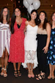 I wore this dress for my bridal shower and received so many compliments! I loved it so much! It does run a little small. I ordered a small, but it was too tight and had to order a size up. - Lizabeth L.