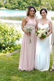 True to size! A bit long, I had to have it hemmed, but it was perfect afterwards! The details in the back with the cris-criss is very comfortable. I danced in it all night and it didn't bother me one bit! LOVED the dress. - Bianca R.