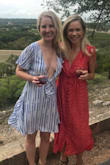 Knew I had to have this dress when I saw it online. I bought it for my friend's Bachelorette party in Austin and wore it out to the wineries. Loved the dress, but it definitely showed more than I would have liked. I was tugging at it and re-tying the bow all day to make sure my breasts didn't fall out. I'm a 32D. I love everything else about this dress though!! Would definitely recommend to all my small-chested ladies out there. So cute!! - Erin T.
