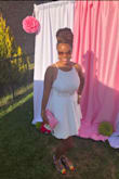 I loved the dress, it fit well, felt so dainty in it with all the scallops! - Timeshia B.
