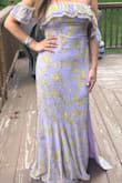 Usually wear size 6/8. This is Size medium- was form fitting, a little long but ok with heels. Love the bright yellow. - Alexandra E.