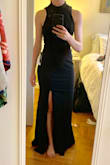 This dress is much classier than I expected. Would be suitable for a wedding, but it's a little big in the bust, so smaller chested girls may not fill it out. Also could be tricky for large chested girls too, for other reasons. Shorter girls may need to alter the hem... I'm 5'8" and it hits just about right in 3" heels. - Lauren I.