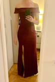 Beautiful! I can wear 3" heels and with my height (5'8") the length is surprisingly perfect! The dress is a little large in the chest, but I'm bottom heavy so I'll probably just need to have it altered. The fabric is high quality and flexible for dancing all night! - Lauren I.