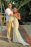 A friend recommended Lulus for cute rehearsal dresses for my wedding in Costa Rica, and when I saw this dress, I knew it was THE ONE!
It is lightweight, so southern with the lace, vintage in the design, and it gave me the perfect boho-beach vibe I was looking for; it was comfortable beyond imagination and it even had the light touch of train that added the bridal touch for a girl who never thought she would get married.
I am short so I had to alter only about 5 inches from the front. The seamstress cut it in a way that I could tie the extra around my bouquet. - Leigh F.