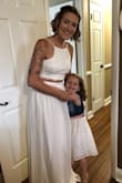 I absolutely loved this dress. We had a very simple, private, outdoor wedding. I didn't want anything too fancy or "bridal-like" and this dress fit everything I was looking for. Still fancy enough to know it was a wedding dress but it fit my young personality without all the frills. The material was surprisingly sturdy, yet soft and very well made. The top was adjustable because it tied in the back. I'm on the smaller size but the top still could have fit someone with a larger chest because of how it ties in the back. I didn't even wear any type of bra or pedals because the material was so thick, nothing was see through at all. The length of the skirt was perfect! It was slightly longer so when I walked I had to pick it up (I'm 5'8) this skirt would work for you even if you're taller because of how long the skirt is. I'm so so happy I decided to go with this dress! If you're nervous about buying online, lulus customer service is BOMB and will literally take care of any issues ASAP and try to exceed your expectations. Great company, great products, buy it! - Alannah G.