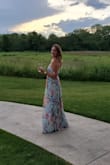 I wore this dress to a summer wedding and it was perfect! I got so many compliments and the color is gorgeous. Fits true to size. Length is a little long but with heels it's fine. Love it! - Kristen K.