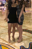 Material is very stretchy, comfortable, and sucks everything in. Such a perfect night out dress, but can also be worn down with a cardigan or denim jacket. I've been buying this style for the past few years all in different colors and they never disappoint. - Pamela W.