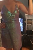 I normally wear a 4-6 or medium, but this medium was somewhat bigger than I expected and overall the dress had a boxy look to it. My waist isn't well defined on it's own so this dress wasn't really for me. - Jenny N.