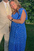 Loved it wore it to wedding in Northern Wisconsin! I sized up but a medium would have fit much better. Ended up having to pin the top to keep it from being too revealing. - Aimee B.