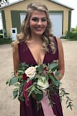 I wore this dress as a bridesmaid dress for a wedding. The straps were a little long so I had those shortened. Otherwise the length and the fit of the dress was great! - Amber R.